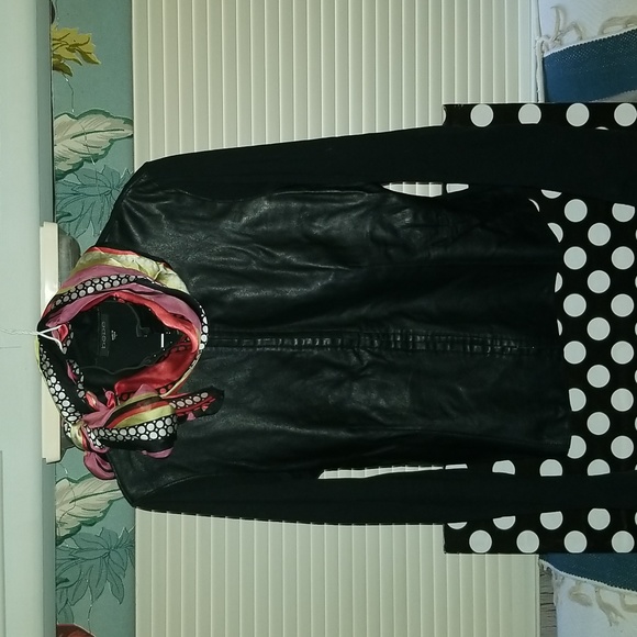 Womens L Bebe Vintage Leather top - Picture 8 of 8